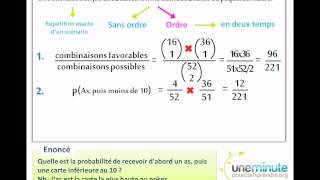 Choix de méthode probabilité  Une Minute Pour Comprendre [upl. by Adnylam500]