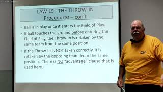 Outdoor Class Laws of the Game Law 15  The Throwin [upl. by Doxia858]