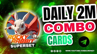 Rocky Rabbit 🐰 Daily Combo Cards Today 09 August 2024  2M Coins  Rocky Rabbit Daily SuperSet Combo [upl. by Ytteb]