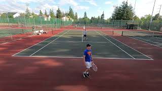 81924 Tennis with Robert Ronghua and Steve at Skyline High School Sammamish [upl. by Esemaj]