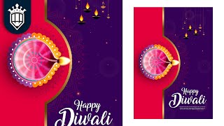 Happy Diwali Celebrations Poster Design in  Photoshop 2021 Tutorial [upl. by Sanfo401]