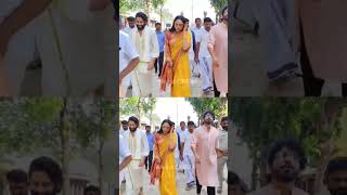 Nagarjuna amp Nagar Chaitanya Along His Wife Sobhita Dhulipala Visited Srisailam After Marriage  AC [upl. by Egedan]