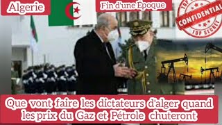 Algerie Que vont faire les dictateurs dalger quand les prix du Gaz et Pétrole chuteront [upl. by Dahle374]