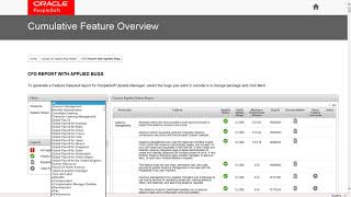 PeopleSoft CFO Tool Integration with PeopleSoft Update Manager [upl. by Fogarty143]