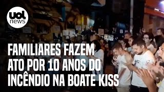 Boate Kiss Familiares se reúnem em frente ao local para ato por dez anos da tragédia em Santa Maria [upl. by Viking]