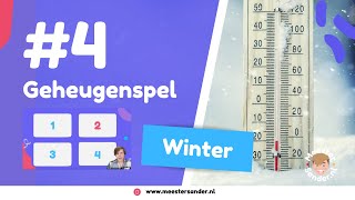 4 Geheugenspel  Woordenschat thema winter  Taal voor kleuters [upl. by Apul]