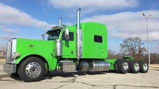 2016 389 Peterbilt 337quot Wheelbase Heavy Haul Every Option Monster Energy Green [upl. by Ayna]