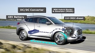 Hyundai Tucson Mild Hybrid 48V electric system with 20 CRDi  reallife test  1001cars [upl. by Toll294]