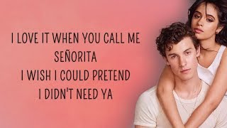 Shawn Mendes Camila Cabello  Señorita Lyrics [upl. by Eyt]