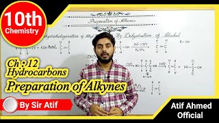 preparation of Alkynes class 10  dehydration of alcohols  By dehydrohalogenation of alkyl halide [upl. by Iem594]