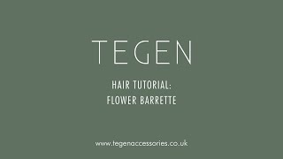 Quick How To Flower Barrette  Tegen Accessories [upl. by Atihana]