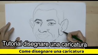 Come disegnare la caricatura di un volto da una foto Tutorial [upl. by Goldenberg]