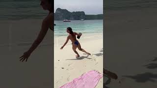 Naughty Monkey Steals From Sunbathing Woman 😂 [upl. by Buyer219]