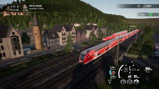 Train Sim World 2 PS4  MainSpessart Bahn Regional Express Scenario 7662 DBpbzfa with DB BR 1462 [upl. by Jonie]