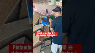 Pintando 🖼️ pro Major RD 😱 envia o vídeo pra ele pra arte chegar nele rap hiphop art grafite [upl. by Einnov195]