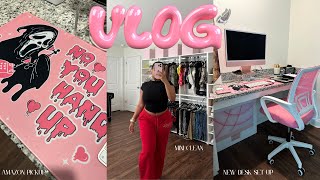 VLOG ★ My DREAM DESK Set Up New Ear Piercings Beyonce Inspo Mini Clean Amazon Pickups [upl. by Sass]