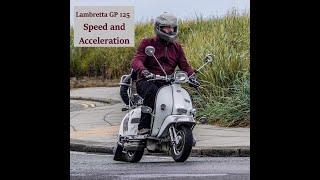 Lambretta GP125 SIL GPS Real Top Speed and Acceleration figures [upl. by Derf]