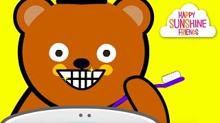 Teach kid brushing teeth  Kids healthy habits [upl. by Narbig]