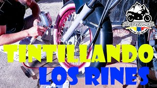 Como tintillar 💭🎨los rines de tu moto🏍️ pintar motovlog [upl. by Andris]