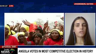 Angola Elections I Polls closed after Angolans vote in a tight race on Wednesday Marisa Lourenço [upl. by Ailisec]