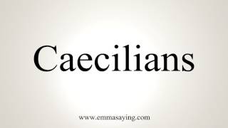 How To Pronounce Caecilians [upl. by Horatio105]