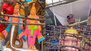 Khairatabad Ganesh Rahu Ketu Painting Completed  Khairatabad 70 Feet Ganesh Making 2024 Hyderabad [upl. by Anivad366]