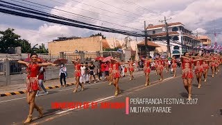 Experience the vibrant Peñafrancia Festival Military Parade with University of Saint Anthony [upl. by Nilahs333]