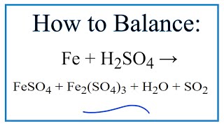 How to Balance Fe  H2SO4  FeSO4  Fe2SO43  H2O  SO2 Iron  Concentrated Sulfuric acid [upl. by Aerdua]