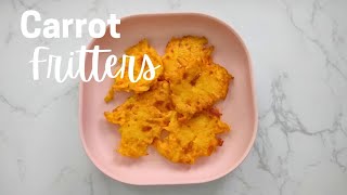 Quick and Healthy Carrot Fritters  Babies and Toddlers  White Pot Mywhitepot [upl. by Omoj]