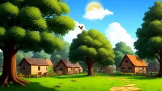 Animated Cartoon Background Video  Animated Village Background Video  Realistic Nature Background [upl. by Derward853]