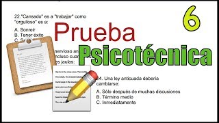 ✅ PRUEBA PSICOTÉCNICA  Ejemplo 06  personalidad razonamiento 🔴 [upl. by Anewor896]