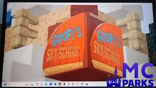 Goofys Sky School Ride Through  Minecraft MCParks 2024 [upl. by Adnwahsal]