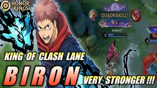 QUADRAKILL Biron King of Clash Lane Honor of Kings HOK best build item 💯 BROKEN  pro player [upl. by Eirok491]