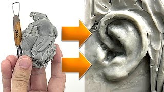 🟢 Como MODELAR una OREJA con Plastilina 🟢 Tutorial Oreja Humana Anatomía [upl. by Anirav]