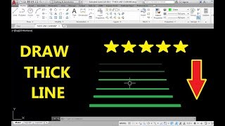 How to draw a Thick line in AutoCAD [upl. by Domel]