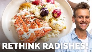 Butter Roasted Salmon amp Radishes  If you dont love radish try this recipe [upl. by Arreyt]