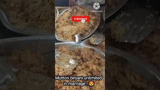 Mutton biryani unlimited 😍In marriage 🔥food biryani ytshorts shortsfeed [upl. by Ecinnahs]