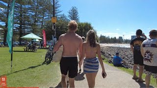 4k Saturday Walk Tour  Burleigh Heads  Gold Coast  Queensland  Australia [upl. by Notsae]