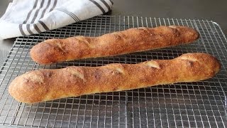 French Baguette  How to Make Baguettes at Home  NoKnead French Bread Recipe [upl. by Sexton]