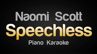 Naomi Scott  Speechless Karaoke Version [upl. by Ahsitra]