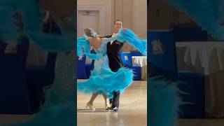 Viennese waltz dance 🩵danceviennesewaltzballroomdancesportballroomdancevideo [upl. by Nerrag551]