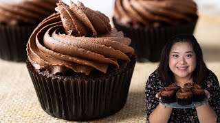 Healthy Chocolate Cupcakes with 2Ingredient Frosting [upl. by Davena]