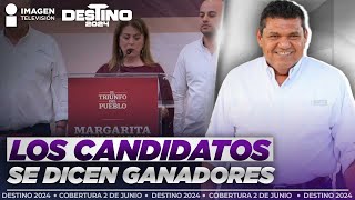 Candidatos a las gubernaturas de Morelos y Tabasco se asumen ganadores  Destino 2024 [upl. by Eleinad]