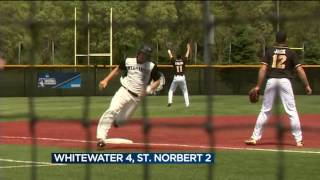 Whitewater baseball opens NCAA tournament with win [upl. by Attesoj]