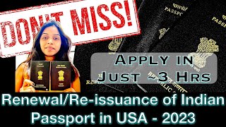 Indian Passport Renewal In USA 2023  Part 1  VFS GLOBAL hindi usa vlog 46 [upl. by Darlene]