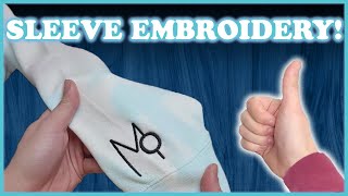 Quick Demo Simple Crewneck SleeveCuff Embroidery [upl. by Donica]