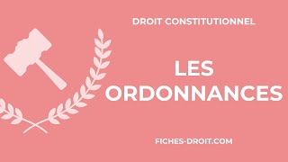 Les ordonnances article 38 de la Constitution [upl. by Zaccaria]