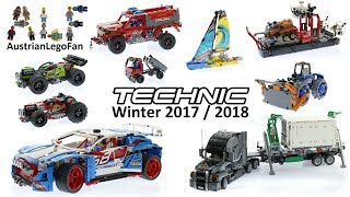 All Lego Technic Sets Winter 20172018  Lego Speed Build Review [upl. by Enilauqcaj]