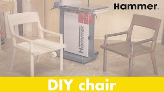 DIY Hammer® designer chair produced with the bandsaw N4400  Felder Group [upl. by Ahsirtal103]