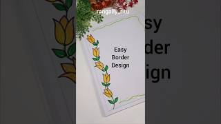 easy border design🌷✌art border drawing easydrawing satisfying beautifulborderdesign [upl. by Ynnus631]